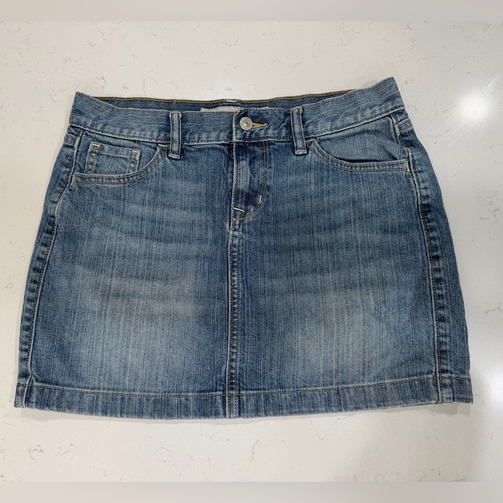 OLD NAVY size 4 Light Blue Denim Mini Skirt